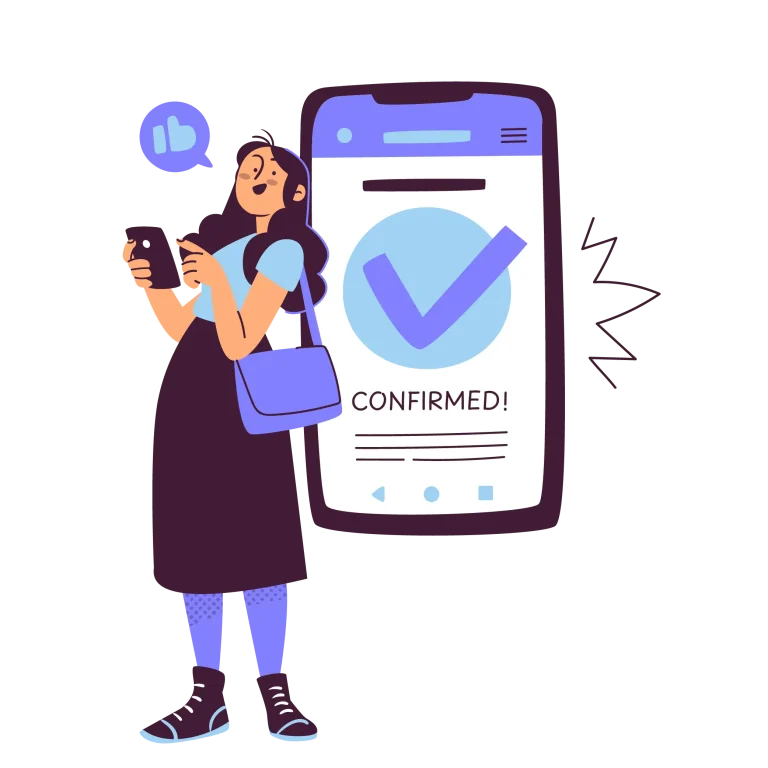 Illustration showing for Fast and Easy Registration